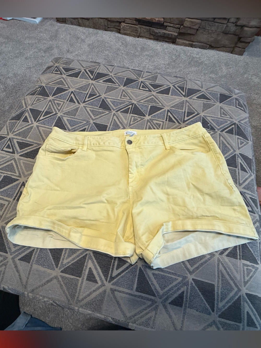 Market & Spruce Light Yellow Denim Shorts